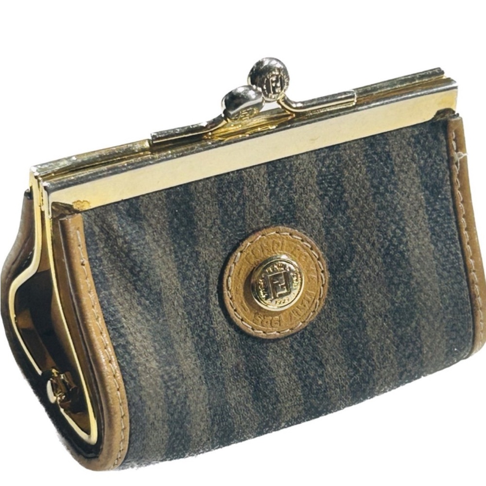 Very Vintage Fendi Brown and Black Clutch/change pouch. Collection item!!
